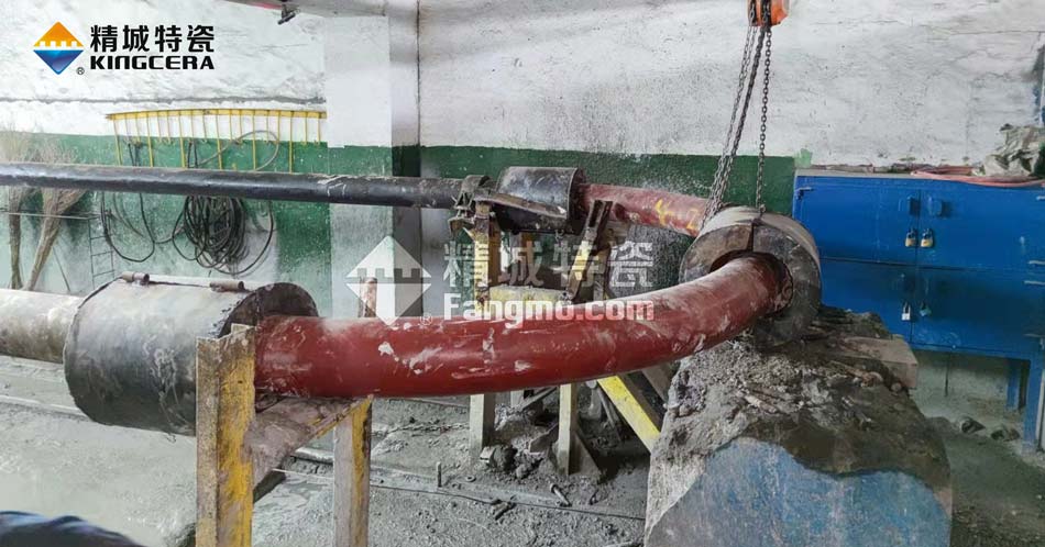 建材行業(yè)泵送混凝土耐磨陶瓷管道使用實例分析